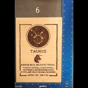 Taurus Woodburned plaque